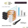 Computer Cables Connectors S Slimline Sas 4.0 Sff-8654 4I 38Pin Host To 4 29Pin Target Hard Disk Fanout Raid Drop Delivery Computers N Otpbh