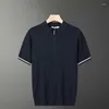 Men Polos Top Grade Fashion Designer Luxury Mens Polo قمصان منتظمة بانتظام قم بتناسب الأكمام القصيرة القصيرة من الملابس 2024 B143