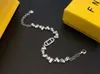 Classic Minimalist Silver Plated Style Brand Designer Spring New Charming Girl Bracelet Romantic Love Gift High-Quality Jewelry Bracelet Wedding Gift