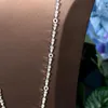 Collier boucles d'oreilles ensemble HIBRIDE longue chaîne de pull 2 pièces boucle d'oreille CZ goutte d'eau bijoux de mariée pour les femmes accessoires de fête de mariage N-1279