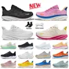 Clifton 9 Bondi 8 Running Shoes Women Mens Cloud White Black Pink Free People Hokas Sneakers Jogging Sports Trainers【code ：L】Big Size 36-47