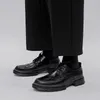 Casual Shoes 2024 Men Dress Classic Round Toe Black Brogue Ankle Boots Designer Faux Leather Footwear Size Office 37-46 B204