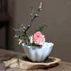 Decoratieve Bloemen Keramische Lotus Bloempot Vazen Voor Pod Bloempot Keramiek Tafel Middelpunt Decoratie