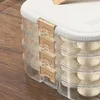 Storage Bottles Kitchen Organizer Dumpling Box Stackable Food Preservation Single-layer Sealed Transparent For And Refrigerator