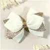 Hair Accessories 2Pcs Two Layers Glitter Hairpins For Girls Delicate Ribbon Bow Clip Kids Barrettes Headwear Hairgrips Drop Delivery B Otw6B