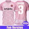 2024 porcinos fc futbol formaları nadir jacobo o.coll dorkis ev tozu renkli futbol gömlek kısa kollu aldult üniformalar