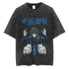 T-shirt maschile anime jujutsu kaisen maglietta vintage t-shirt grafico maglietta guscia di stampa grafica al 100% cott estate retrò sho 2265