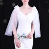 Eşarplar Kadın Gece Elbise Şalları Düğün Şal Dantel Cape Bridal Omuz Sınırları Parti Damlası