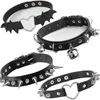 Anhänger Halsketten 20 Styles Cosplay Punk Kragen Choker Sexy Harajuku PU Leder Schwarz Chokers Halskette Kette Anhänger Frauen Rock Gothic Hals Schmuck 240330