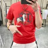 Mercerized Cotton Casual Short Sleeve round Neck Sweat-Absorbent Breathable Men's Summer Wear Half Sleeves Non-Hooded Youth Urban Simple Fashion