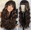 Perucas de renda longa onda profunda fl frente cabelo humano encaracolado 16 estilos feminino sintético natural entrega rápida produtos dhsnk