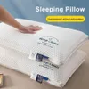 Almohada para el cuello 3D con alta elasticidad y protección suave para el cuello que no se colapsa, almohada para dormir para una sola persona, ropa de cama para el hogar 240314