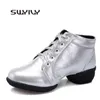 Chaussures de danse SWYIVY pour femmes, argent, talon carré de 4cm, printemps, or, moderne, confortable, grande taille, Sport, 2024