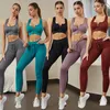 Kadın Taytları Kadın Spor Spor Salonu Kısa Kollu Aktif Giyim 5 PC Setleri Üst ve Fitness Egzersiz Yoga Seti