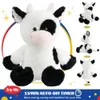 38 cm koe pop speelgoed met muzikaal LED-licht Kawaii gloeiende knuffels katoen schattig kalf slaapliedje knuffels cadeau voor meisjes 240325