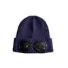 Hüte Schals Sets Beanie/Totenkopfkappen C p Two Lens Brillen Schutzbrillen Mützen Männer Gestrickter Schädel topstoney Outdoor Frauen Unisex Winter Beanie Schwarz Grau Motorhaube