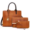 バッグ到着デザイナーバッグ女性3 PC/セット2024女性の革のハンドバッグショルダーと財布