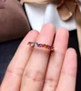 Bagues de cluster KJJEAXCMY Fine Bijoux 925 Sterling Silver Incrusté Naturel Tourmaline Bague Fashion Girl Support Test