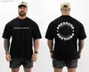 Men's T-Shirts Summer Gym Mens Knitwear Thaage Muscle 2023 Mens CBUM Cotton Gym T-shirt CBUM Jogger Pure Cotton T-shirt T240401