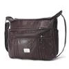 Shoulder Bags Large Soft Bag Casual Women Purse Wash Pu Leather Handbag Adjustable Pocket Ladies Messenger