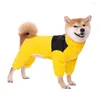 Dog Apparel Jumpsuits Raincoat Spring Autumn Jacket Waterproof Clothes For Medium Large Dogs Four-legged