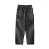 Men's Pants COOKMAN CHEF STRIPE AH.H And Women's Striped Loose Cotton Casual Harun With Pockets Japan Style