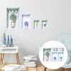 Fonds d'écran 5pcs Bonsai Décoration Wall Sticker Salon Decal 3D Plante en pot