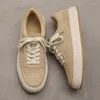 Scarpe casual da uomo in pelle scamosciata di mucca coreana Fashion Designer di lusso Mocassini primavera autunno Sneakers Piattaforma traspirante