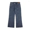 Men's Jeans Second Order Bootcut Selvedge Denim Slight Flare Pants Relaxed Fit