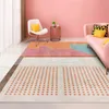 Simples luxo sala de estar decoração tapete rosa menina quarto cabeceira bay janela antiderrapante tapetes casa varanda cozinha varanda 240401