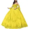 Feestjurken Quinceanera 2024 Baljurk Tule 15 Anos Pluizige Zoete Elegante Prom Dress Vestidos Para Eventos Especiales