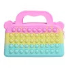 19.8x15x5.5cm Fidget Brinquedos Silicone Push Bubble Crossbody Bag Sensory Reliver Stress Autismo Crianças Bolsa Moeda Bolsa Bolsa Crianças Presentes de Natal 249