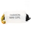 Taille Taschen Transparente Umhängetasche für Frauen Candy Farbe Brief Sommer Mini Schulter