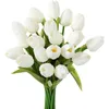 Fleurs décoratives pâques joyeux décor décoration 2024 10 pièces soie blanche 13.5 "pour jour