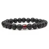 Bracelet Chakra en perles d'humeur, pierre de lave noire, volcanique, Yoga naturel, guérison, prière Reiki, perles de bouddha, livraison directe Otorx