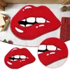 Carpets Red Lips Floor Mats Valentine's Day Gift Welcome Doormat Home Holiday Polyester Kitchen Livingroom Bedroom Non Slip Rugs