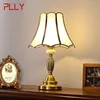 Table Lamps PLLY Modern Brass Lamp LED European Simple Luxury Creative Copper Glass Desk Lights For Home Living Room Bedroom