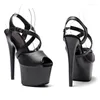 Dance Shoes 17CM/7inches PU Upper Plating Platform Sexy High Heels Sandals Pole 0114