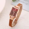 Internet Celebrity Hot Selling Forest Series Peacock Green Small Square Watch Wholesale Ins Literary Milan Network Belt Small Watch