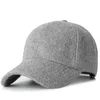 Man Big Bone Grote Maat Hoed Cap Mannelijke Herfst En Winter Warme Wolvilt Hoed Mannen Grote Maten Baseball caps 5060 Cm 6064 Cm 240311