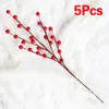 Decorative Flowers Simulated Berry Branches Artificial Plant Flower Arrangement Fake Christmas Tree Party Decoration Home Supplies