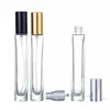 Frascos de armazenamento 20pcs frasco de perfume redondo 10ml cosmético recarregável atomizador portátil vazio vidro transparente fragrância spray névoa