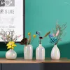 Вазы Скандинавская жемчужная глазурь Керамическая сухая цветок Креативная ваза для украшения дома Ремесла