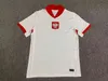 Pologne 2024 2025 Jerseys de football de Lewandowski Polonia 23 24 Krychowiak Grosicki Zielinski Milik Zalewski Szymanski Shirt football polonais Kit Kid Kid