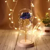 Dekorativa blommor 2024 Original Party Wedding Valentine Gift Rose In Glass Dome Beauty Forever bevarad Special Romantic