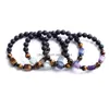 Beaded Volcanic Stone Bracelet Square Amethyst Blue Agate Tiger Eye Ball Bead Energy Drop Delivery Otstf
