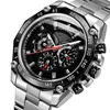 Wristwatches Black/Silver Luxury Ditona Red Pointer Leather Sapphire Glass Mechanical Watch Automatic Movement Men's