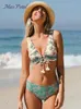 Costumi da bagno da donna con frange paisley bralette e pantaloni a vita bassa reversibili bikini a vita media set da donna costumi da bagno a due pezzi 2023 costumi da bagno J240330