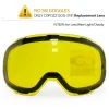 Des lunettes d'origine jaune ornée de verres magnétiques pour ski GOG2181 ANTIFOG UV400 SKI SNOYS Snow Ggggles Night Ski (Only Lens)