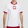 Pologne 2024 2025 Jerseys de football de Lewandowski Polonia 23 24 Krychowiak Grosicki Zielinski Milik Zalewski Szymanski Shirt football polonais Kit Kid Kid